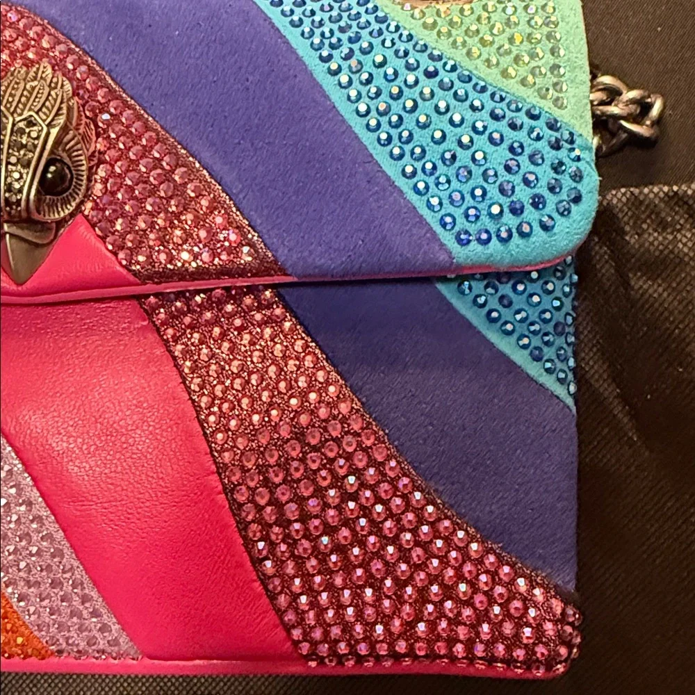 Kurt Geiger Mini Kensington Crystal & Leather Convertible Crossbody Bag 🔥NWT - Picture 7 of 7